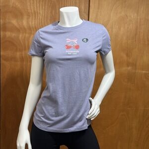 Aeropostale Women's Strawberry Bow Graphic Purple T-Shirt size L